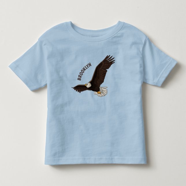 Happy-Fan Glatze Cartoon Illustration Kleinkind T-shirt (Vorderseite)