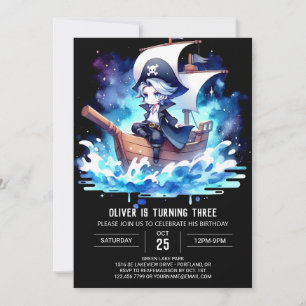 Happy Fantasy Pirate Geburtstag Einladung
