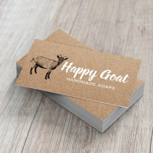 Happy Farm Handmade Goat Milk Soaps Rustic Kraft Visitenkarte