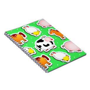 Happy Farm Hintergrund, Notebook Notizblock