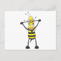 Happy Father and Son Bee Have Fun