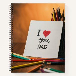 happy father day card from a kid notizbuch