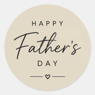 Happy Father Day Klassischer Rund Sticker