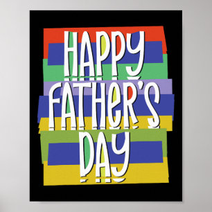 Happy Father&#; s Day Daddy for Vater Son Daughter Poster