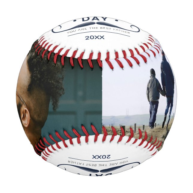 Happy Father’s Day Mustache Tribute Design Baseball (Vorderseite)