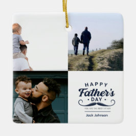 Happy Father’s Day Mustache Tribute Design Keramikornament