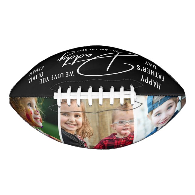  Happy Father's Day 3 Foto von Collage Personalize Football (Vorderseite)