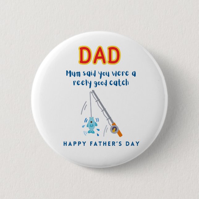 Happy Father's Day Abzeichen Button (Vorderseite)