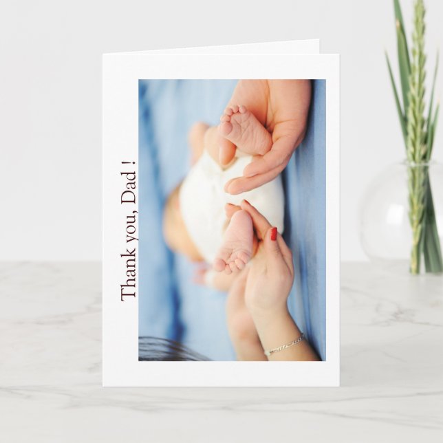 Happy Father's Day Baby Feet Karte (Vorderseite)