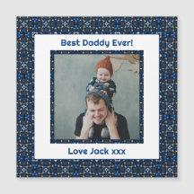 Happy Father's Day Best Daddy Vater Ever Blue Foto