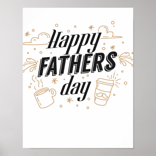 Happy Father's Day Cool Creative Design Poster (Vorne)