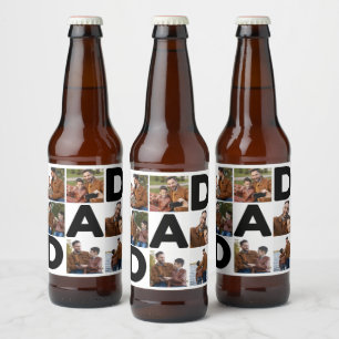 Happy Father's Day Custom Foto Bierflaschenetikett