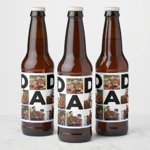 Happy Father's Day Custom Foto Bierflaschenetikett