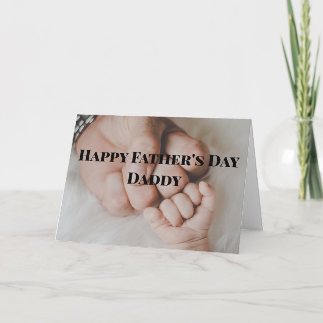 Happy Father's Day Daddy Karte (Vorderseite)