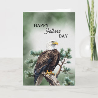 Happy Father's Day Eagle On A Branch Karte