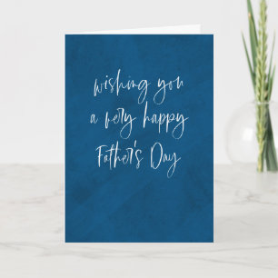 Happy Father's Day einfache moderne Blau Karte