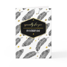 Happy Father's Day. Feather Pattern