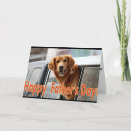 Happy Father's Day Golden Retriever Card Karte