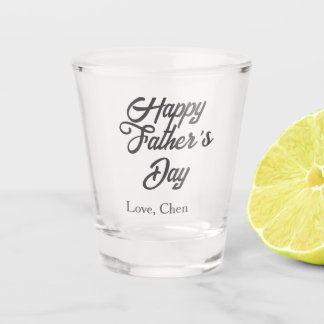 Happy father's day gray name love best Daddy ever  Schnapsglas