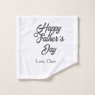 Happy father's day gray name love best Daddy ever  Waschlappen