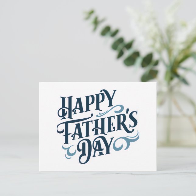 Happy Father's Day Greeting Card Postkarte (Stehend Vorderseite)