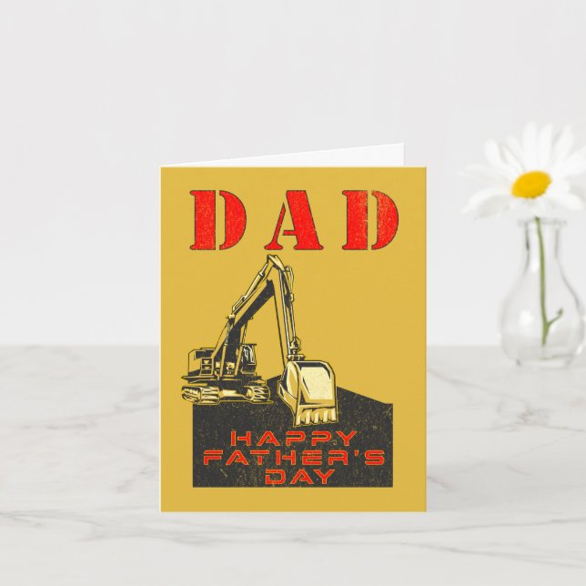 Happy Father's Day Heavy Equipment Builder Vater Karte (Kleine Pflanze)