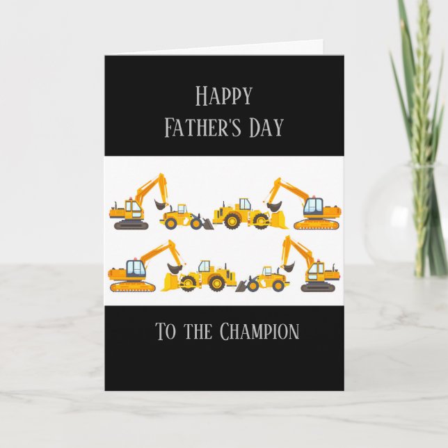 Happy Father's Day Heavy Equipment Karte (Vorderseite)