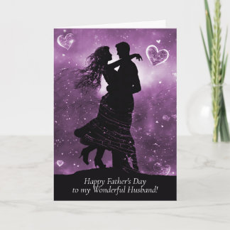 Happy Fathers Day Husband Romantic Couple  Karte
