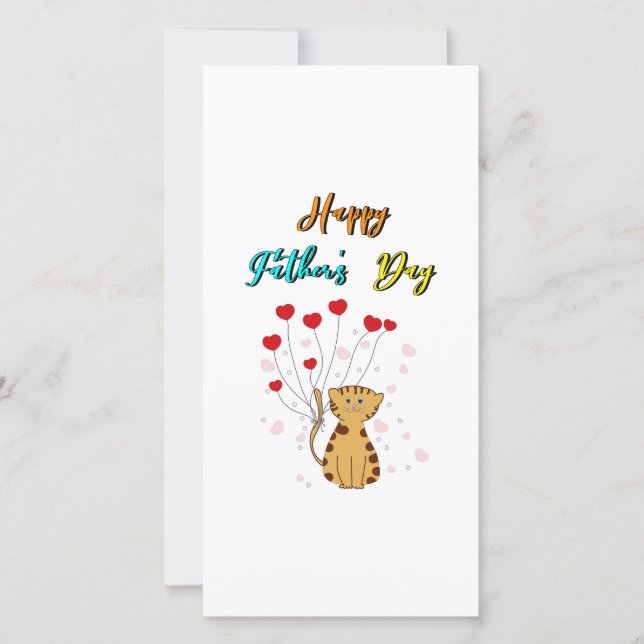 Happy Father's Day Kitty Vater Daddy Geschenk Katz Ankündigung (Vorderseite)