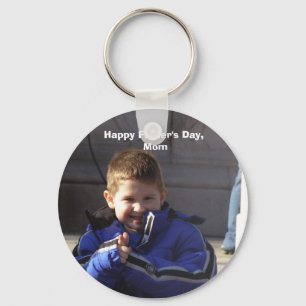Happy Father's Day, Mom Round Keychain Schlüsselanhänger