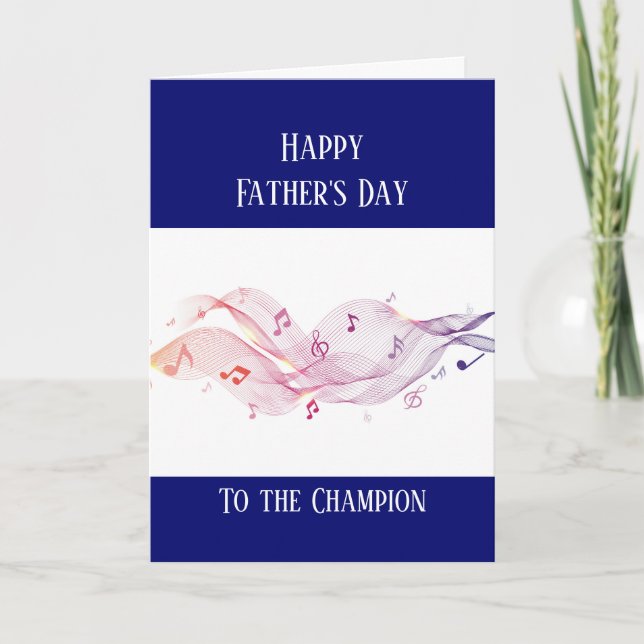Happy Father's Day Musician Music Karte (Vorderseite)