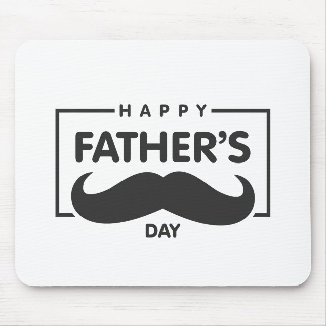 Happy Father's Day Mustache | Mauspad (Vorne)