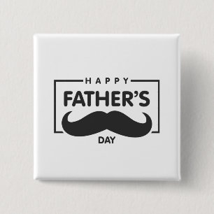 Happy Father's Day Mustache Schaltfläche Button