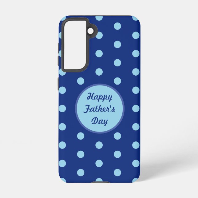 Happy Father's Day Phone Case (Navy & Soft Blue) Samsung Galaxy Hülle (Rückseite)