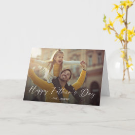 Happy Father's Day Script Foto Modern Simple Karte