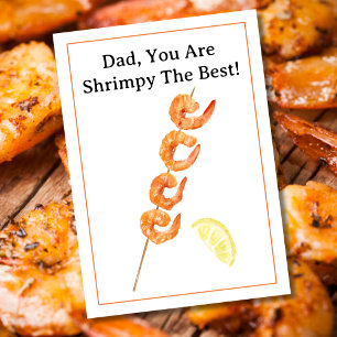 Happy Father's Day Shrimp Skewer Karte