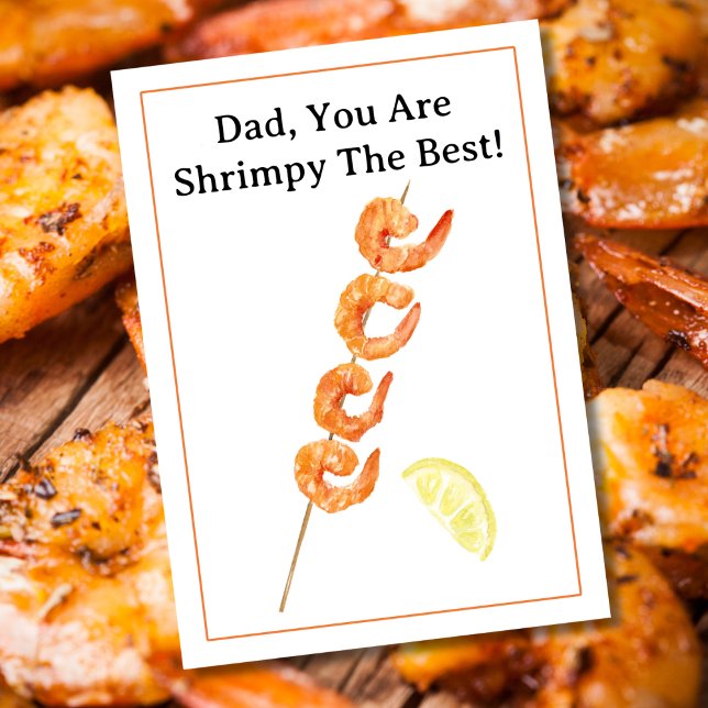 Happy Father's Day Shrimp Skewer Karte (Von Creator hochgeladen)