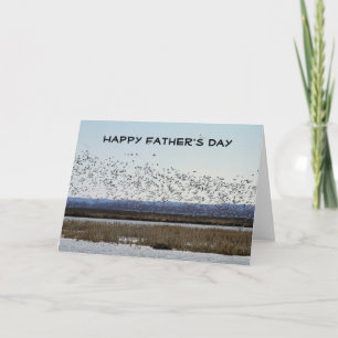 Happy Father's Day Snow Gese am Squaw Bach Karte