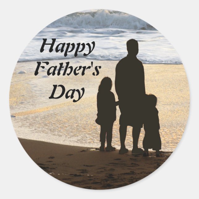 Happy Father's Day Sticker Template (Vorderseite)