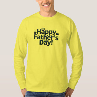 Happy Father's Day Text Design T-Shirt