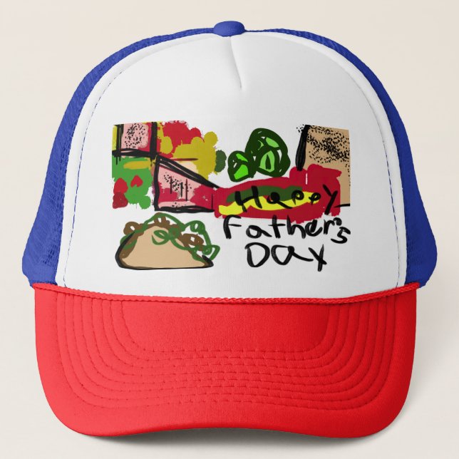 Happy Father's Day Truckerkappe (Vorderseite)
