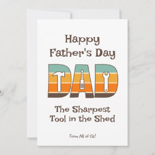 Happy Father's Day Vater Sharpest Tool in den Scha Feiertagskarte