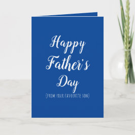 Happy Fathers Vater lustiger Lieblingssohn Karte