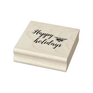 Happy Ferien einfache, elegante Drehbuch Gummistempel