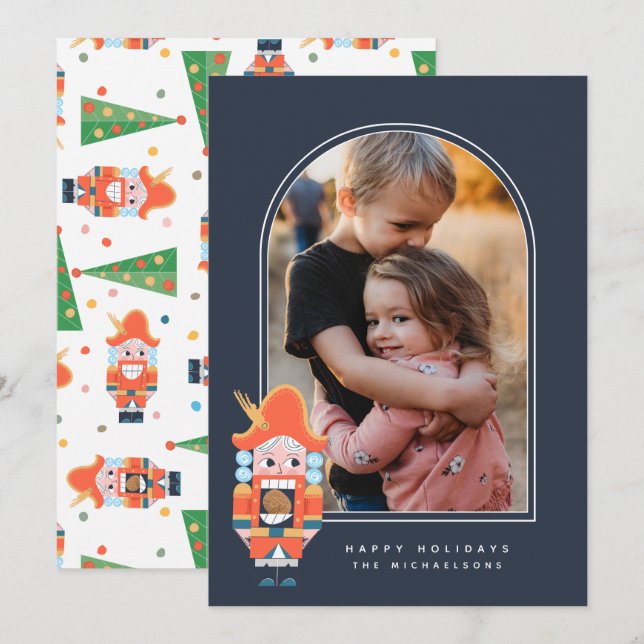 HAPPY FERIEN NUTCRACKER Fügen Sie Ihr Foto hinzu (Vorne/Hinten)