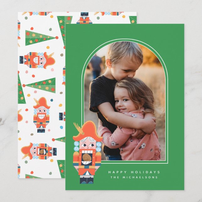 HAPPY FERIEN NUTCRACKER Fügen Sie Ihr Foto hinzu (Vorne/Hinten)