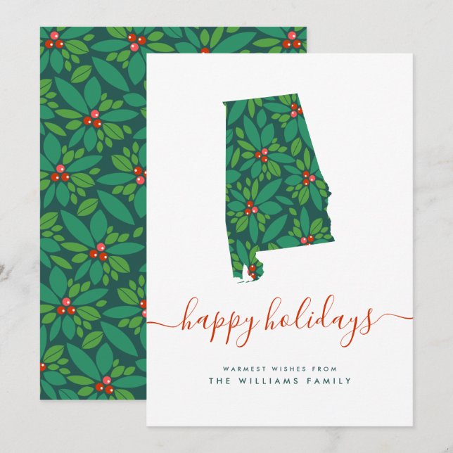 HAPPY FERIEN Warme Wünsche aus Alabama (Vorne/Hinten)