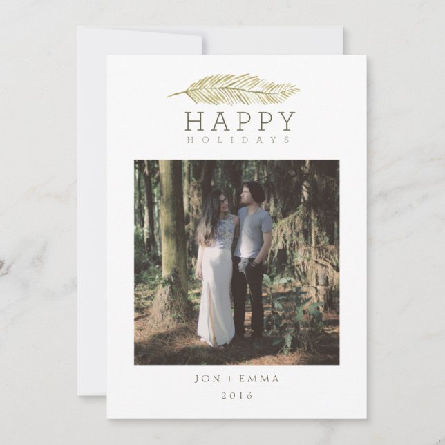 HAPPY FERIEN WINTER BRANCH FEIERTAGSKARTE (Vorderseite)