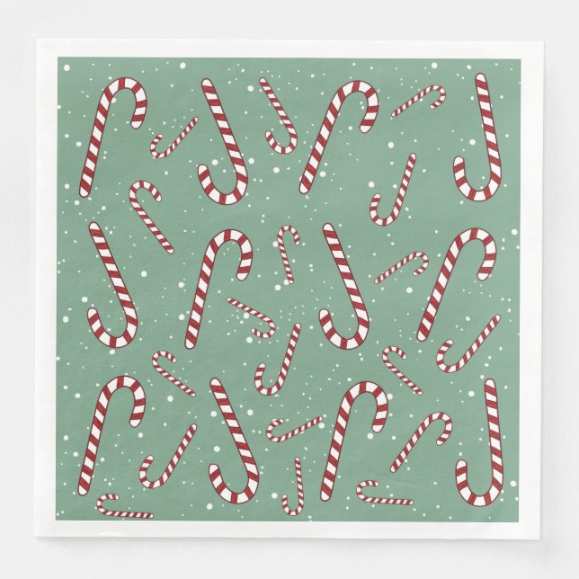 Happy Ferien Zuckerrohr niedliche Familie Xmas Serviette (Vorderseite)