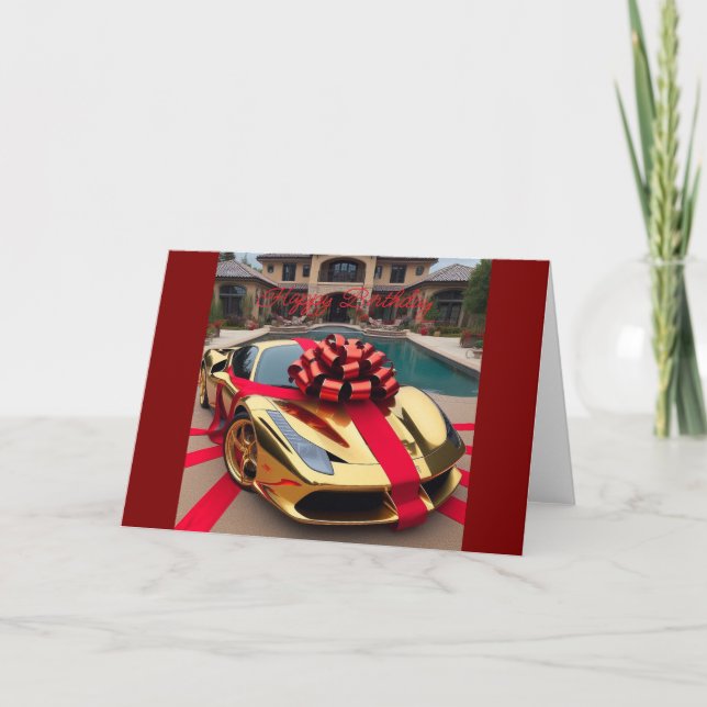 Happy Ferrari Geburtstagskarte Einladung (Vorderseite)